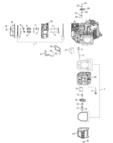Kohler Zt730-3011 Head And Valve And Breather Diagram and Parts List for Z-FORCELZ48 (53ATDAGB-53ATDAGB050)(2014) Cub Cadet Lawn Tractor